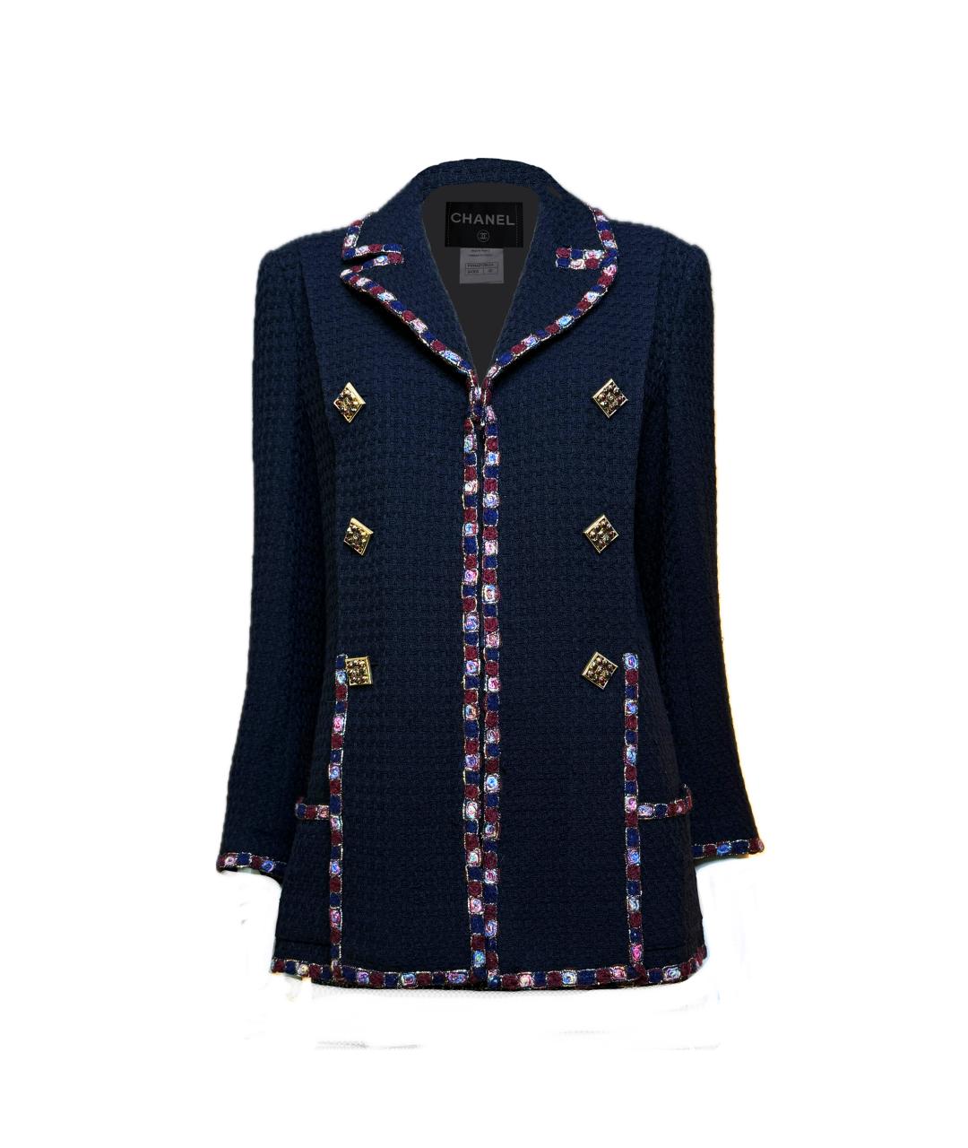 CHANEL Черный твидовый жакет/пиджак, фото 7
