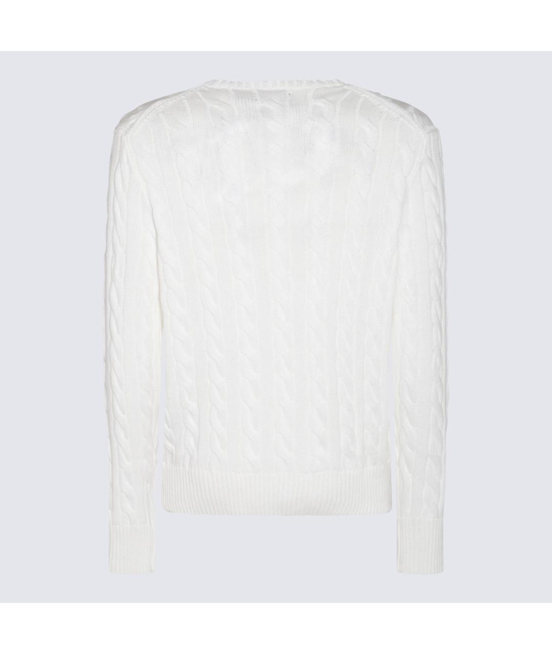 POLO RALPH LAUREN Белый хлопковый джемпер / свитер, фото 2