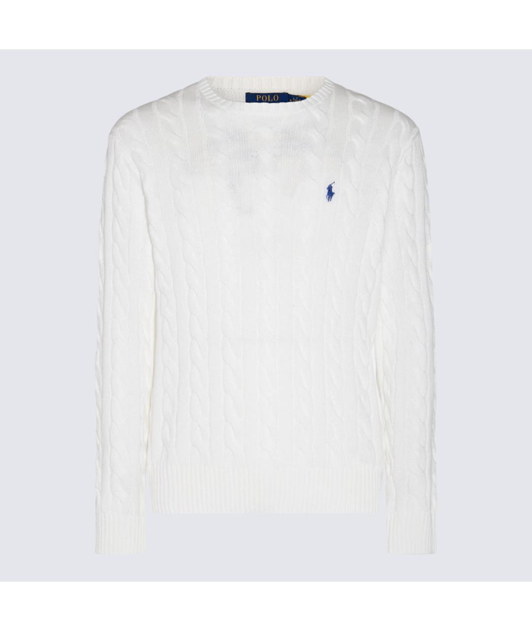 POLO RALPH LAUREN Белый хлопковый джемпер / свитер, фото 3