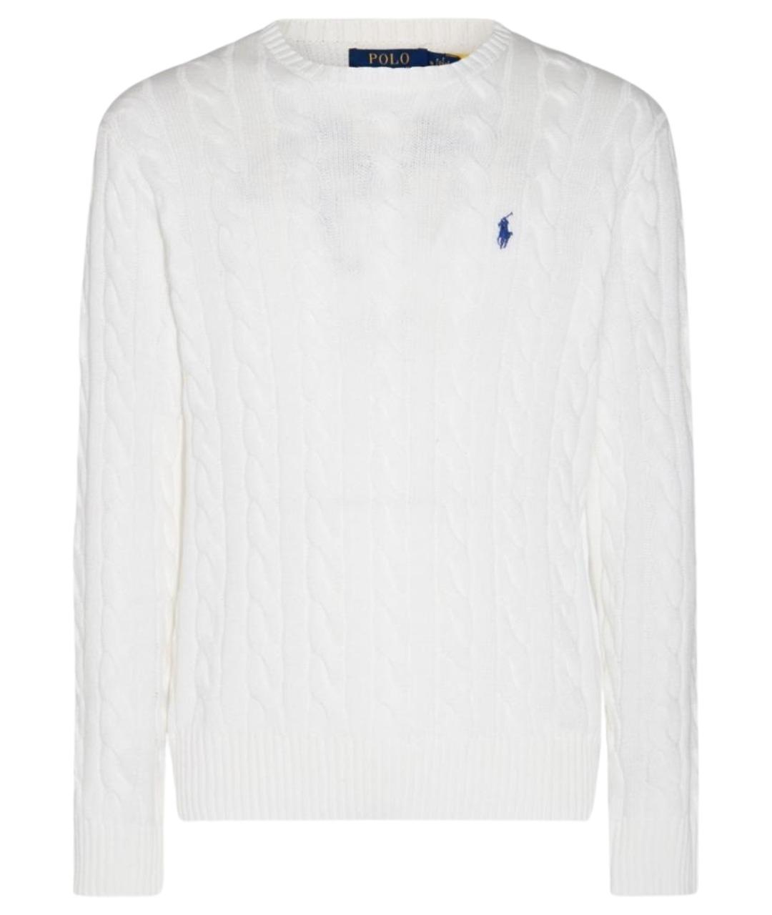 POLO RALPH LAUREN Белый хлопковый джемпер / свитер, фото 1