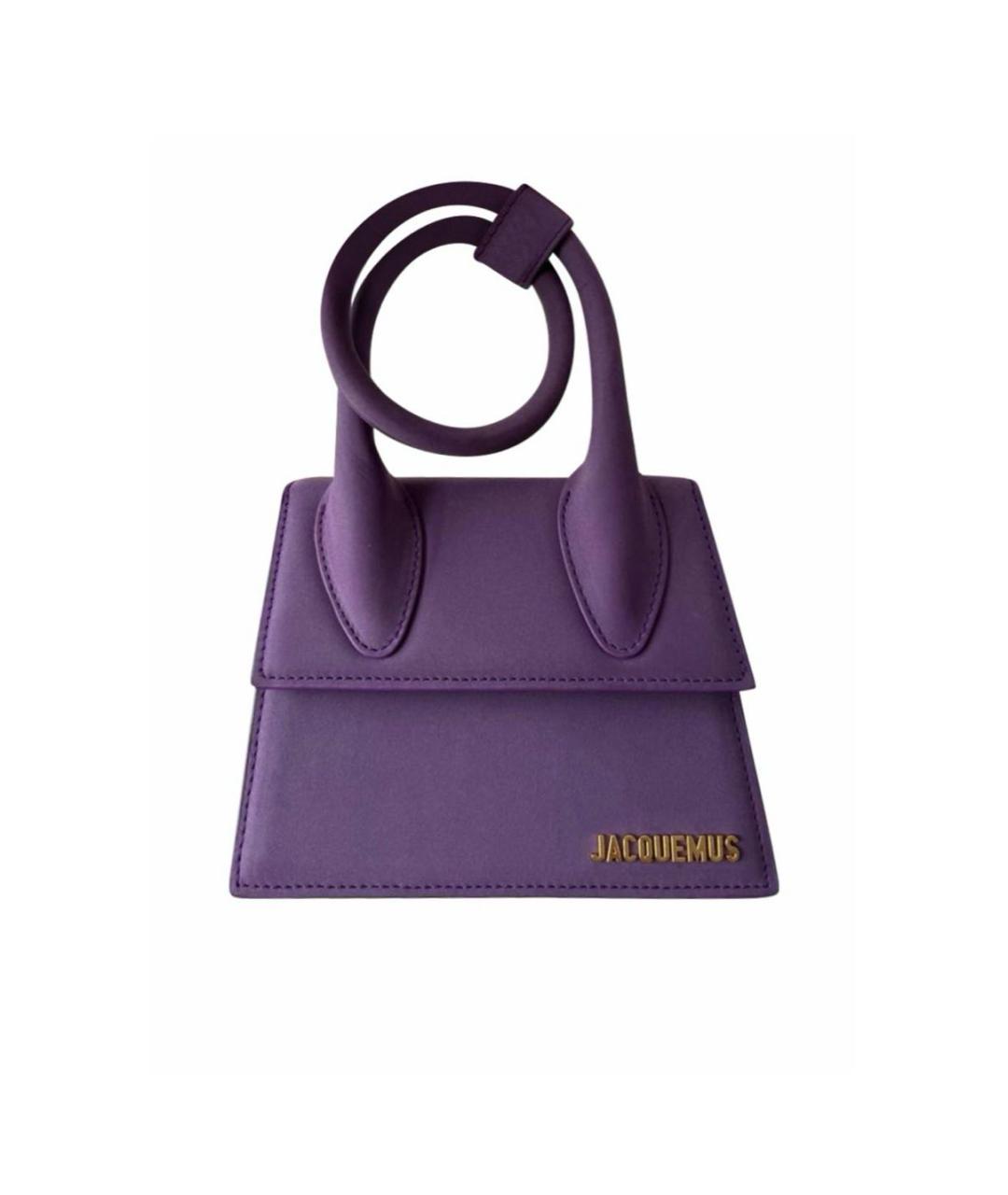 JACQUEMUS Фиолетовая замшевая сумка через плечо, фото 5