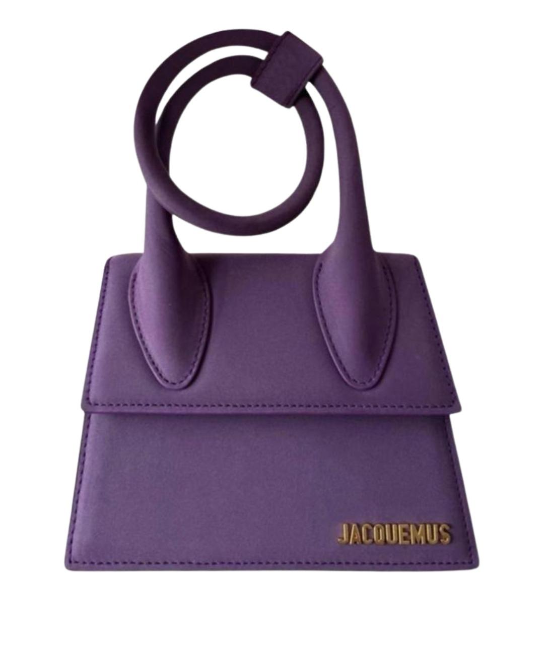 JACQUEMUS Фиолетовая замшевая сумка через плечо, фото 1