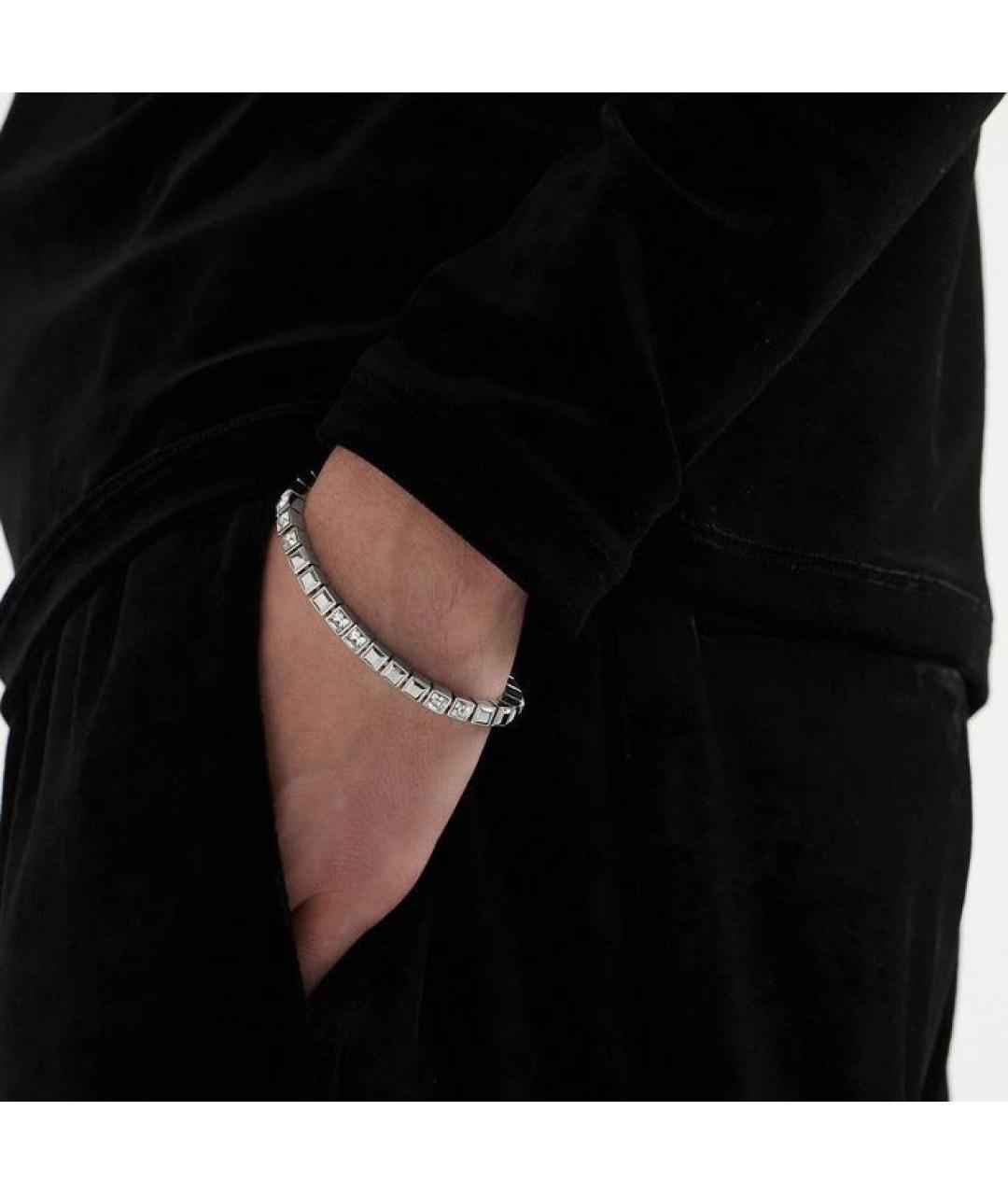 SAINT LAURENT Серебрянный металлический браслет, фото 4