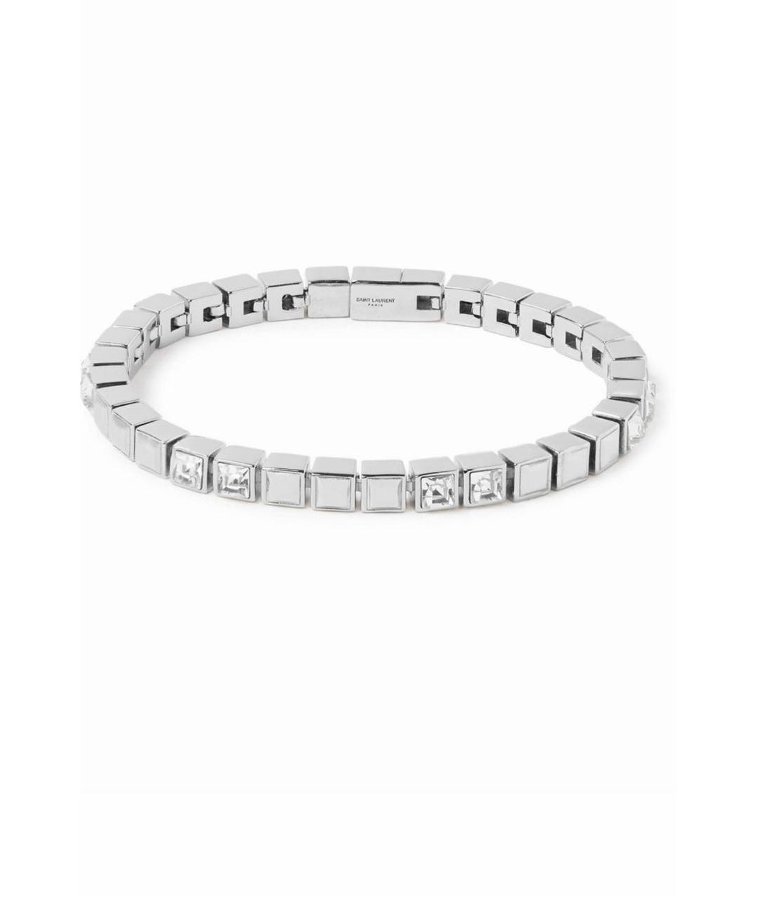 SAINT LAURENT Серебрянный металлический браслет, фото 5