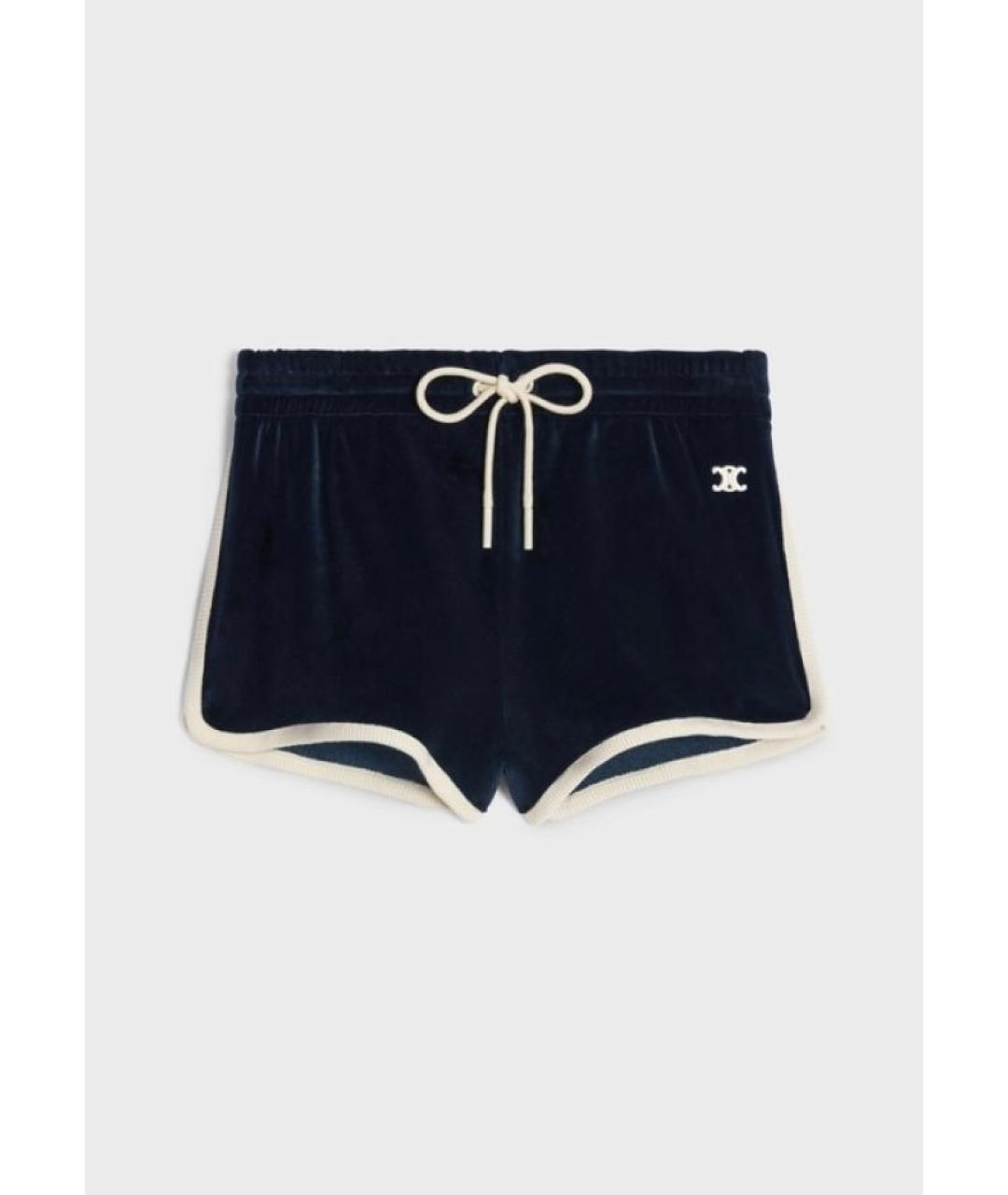 CELINE Темно-синие хлопковые шорты, фото 7