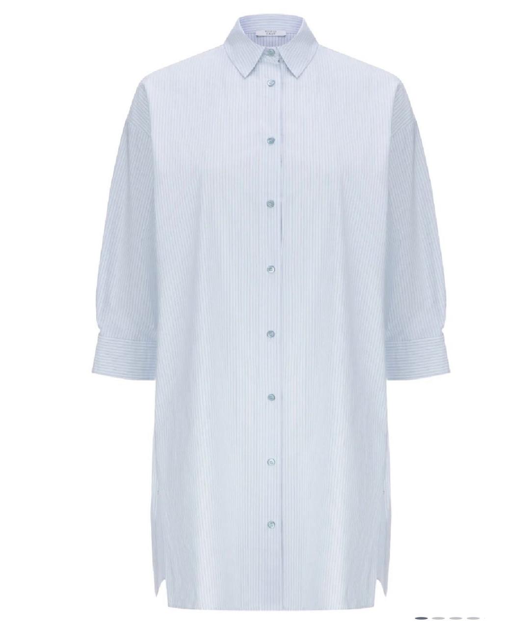 PESERICO Голубая хлопковая рубашка, фото 9