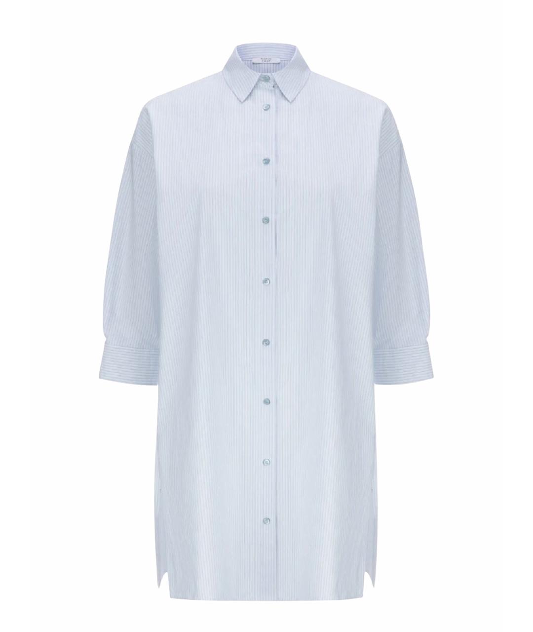 PESERICO Голубая хлопковая рубашка, фото 1