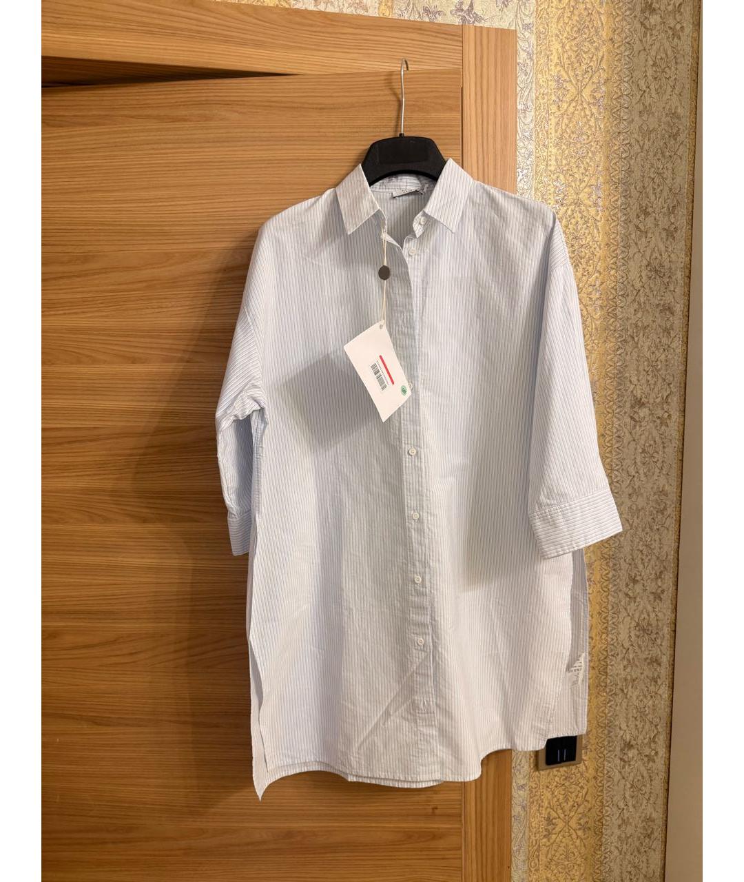 PESERICO Голубая хлопковая рубашка, фото 6