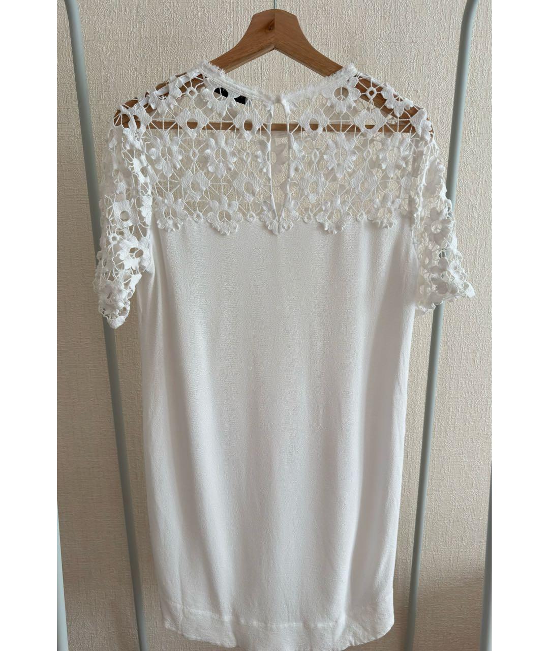 SANDRO Белое вискозное повседневное платье, фото 2