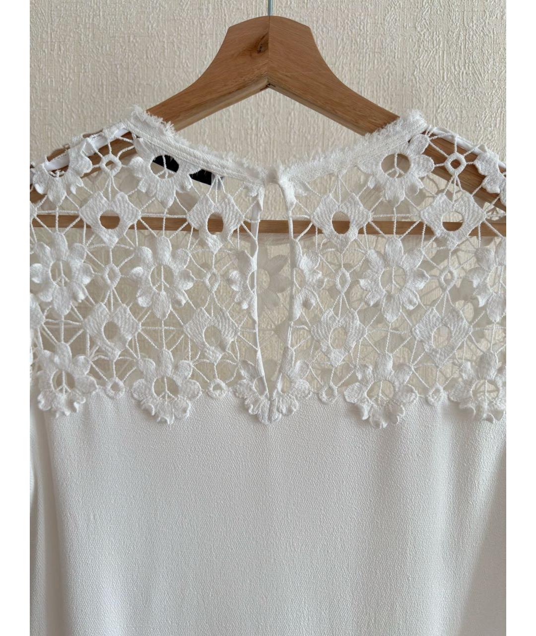 SANDRO Белое вискозное повседневное платье, фото 5