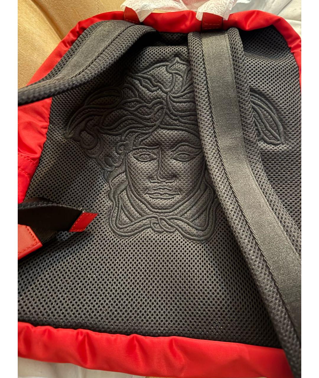 VERSACE Красный тканевый рюкзак, фото 3