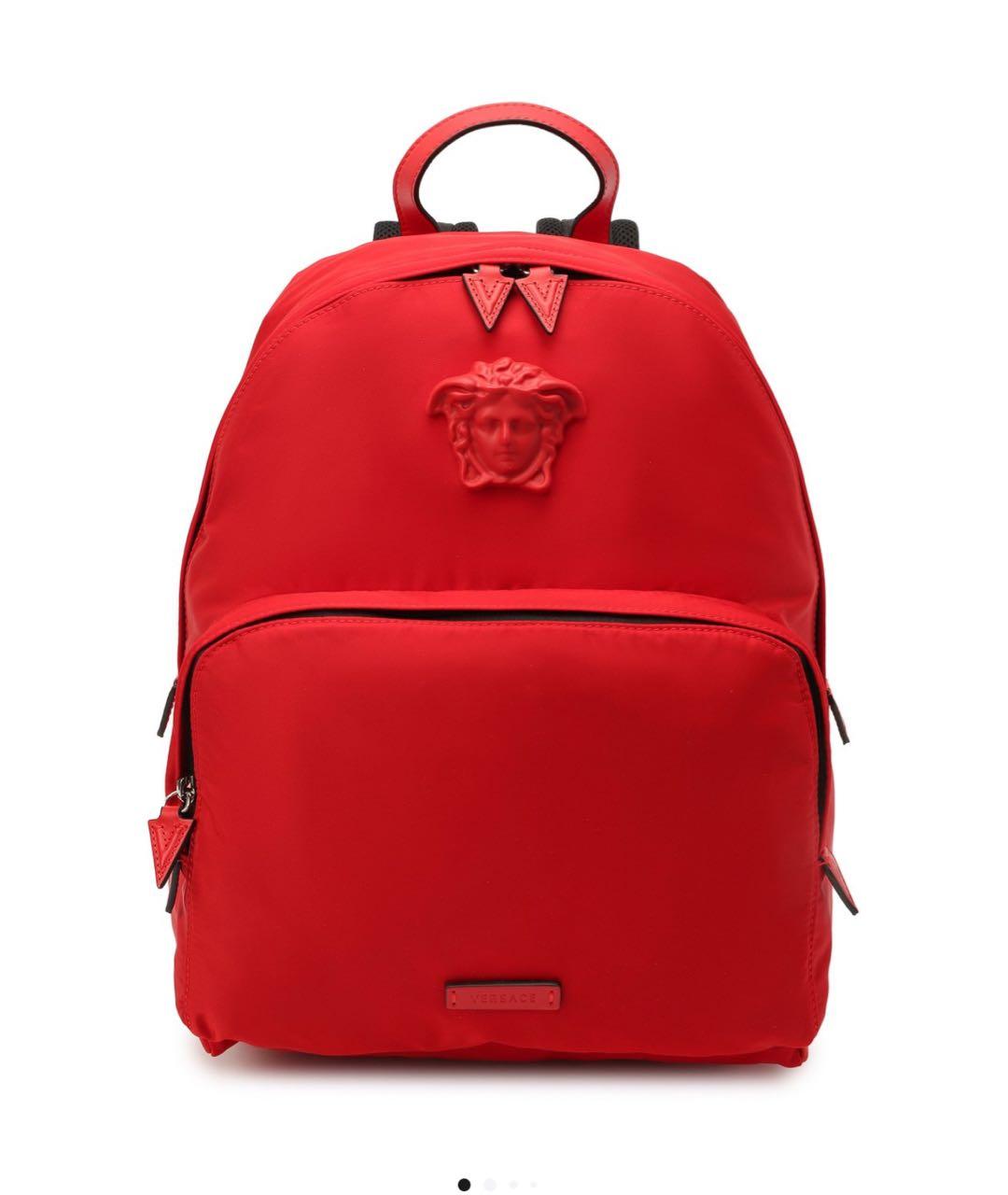 VERSACE Красный тканевый рюкзак, фото 6