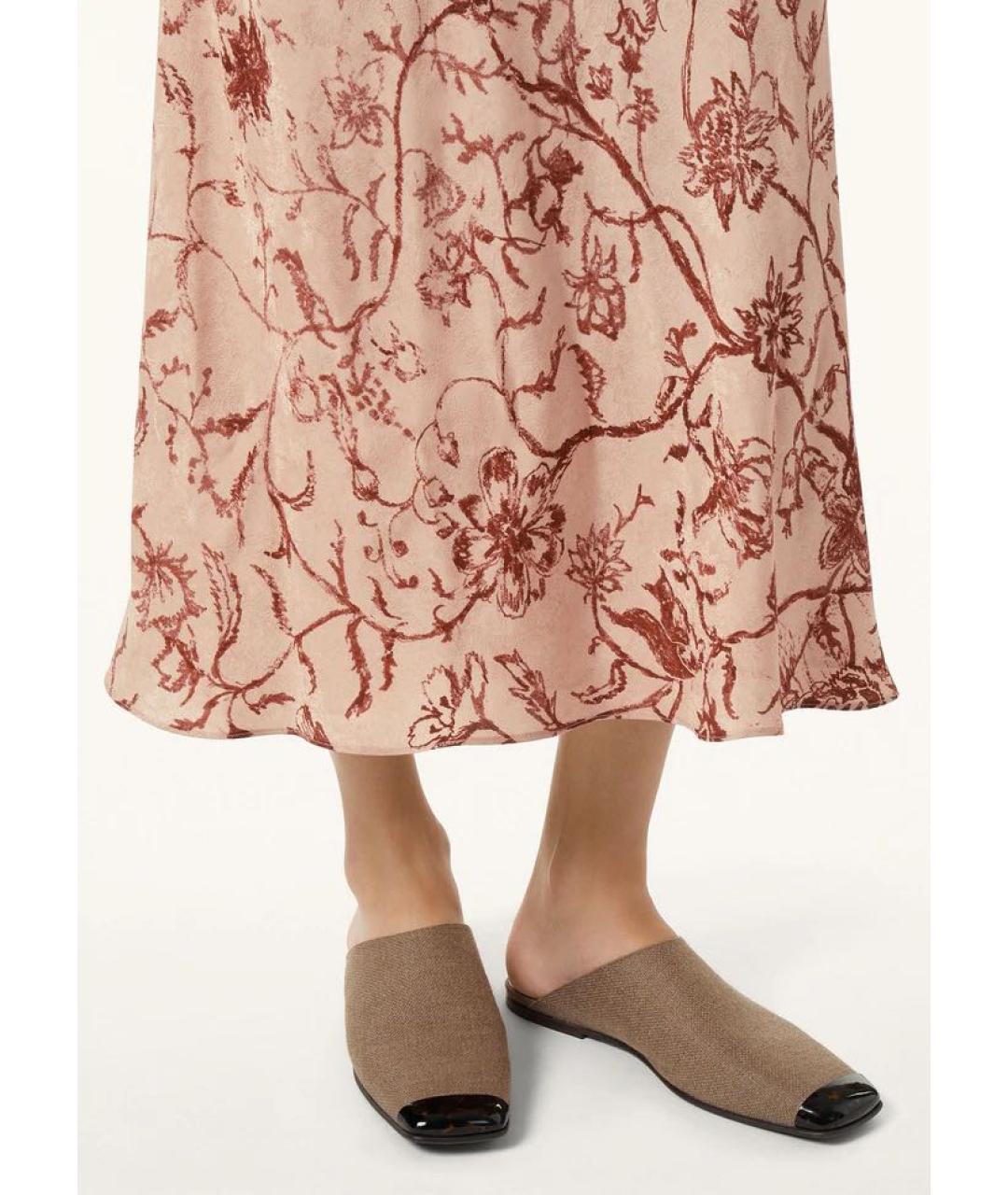 LORO PIANA Коричневые кожаные мюли, фото 2