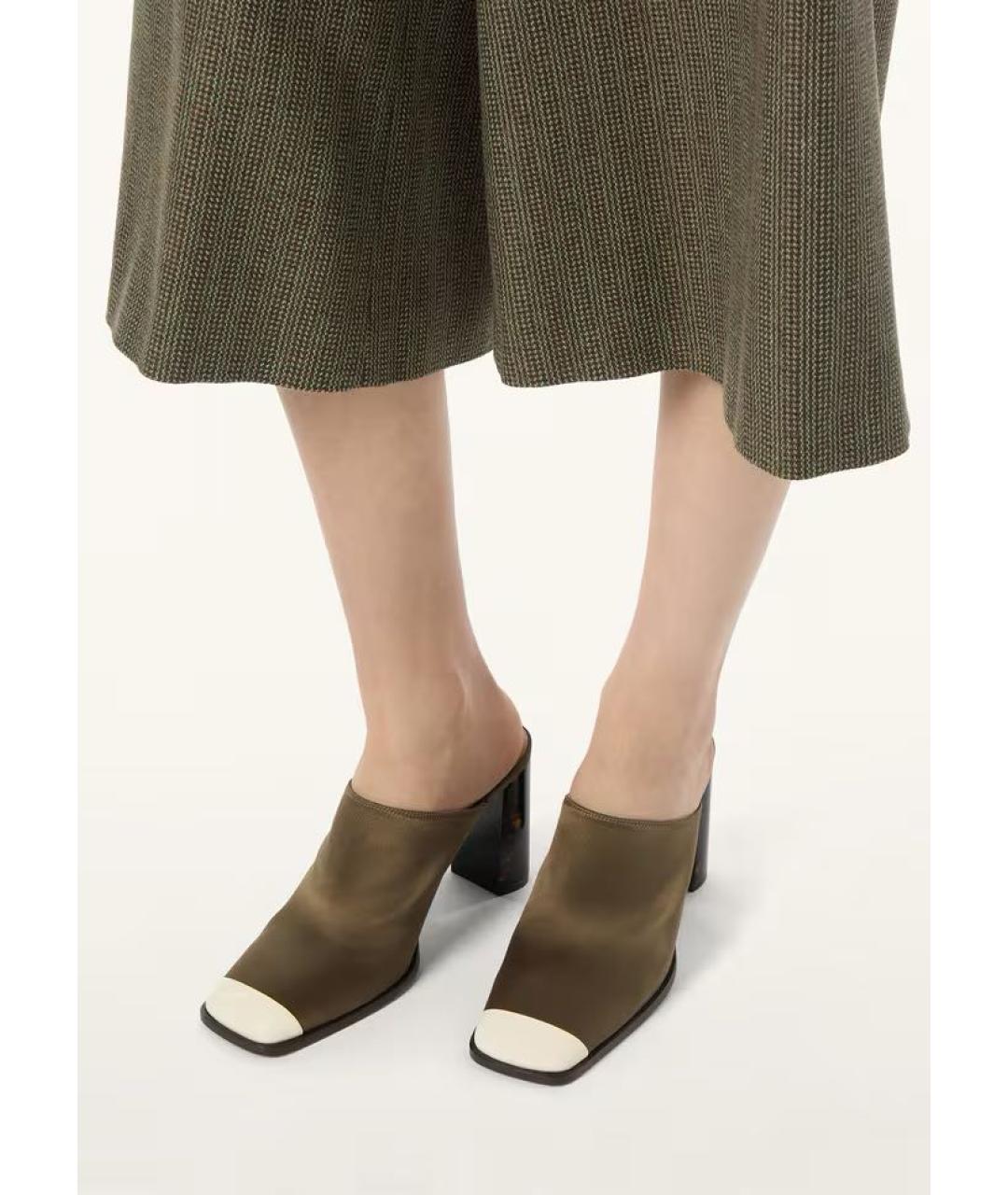 LORO PIANA Зеленые мюли, фото 2