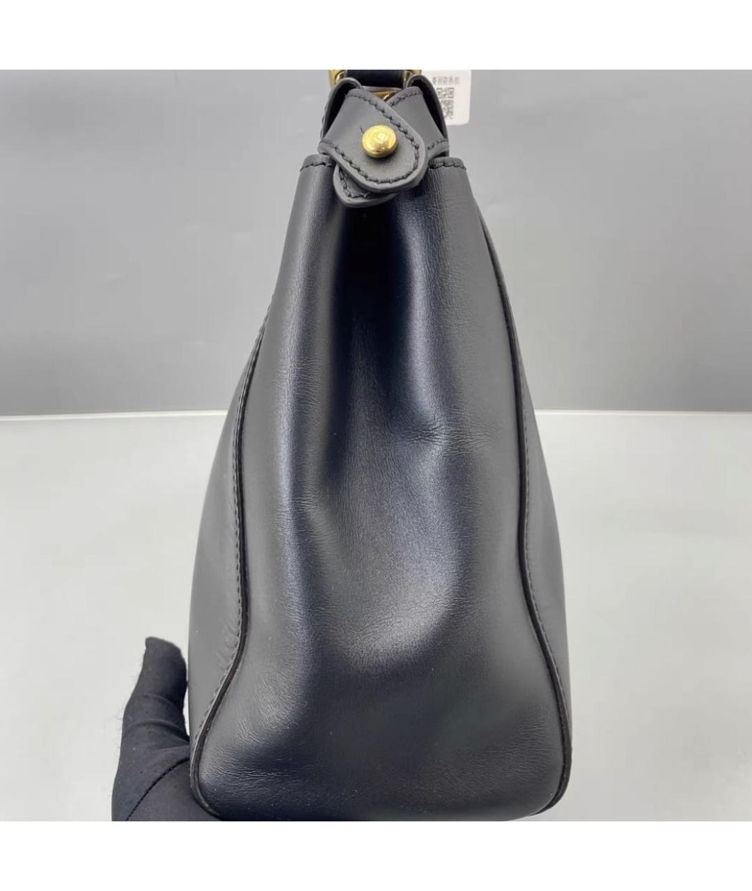 FENDI Черная кожаная сумка через плечо, фото 4