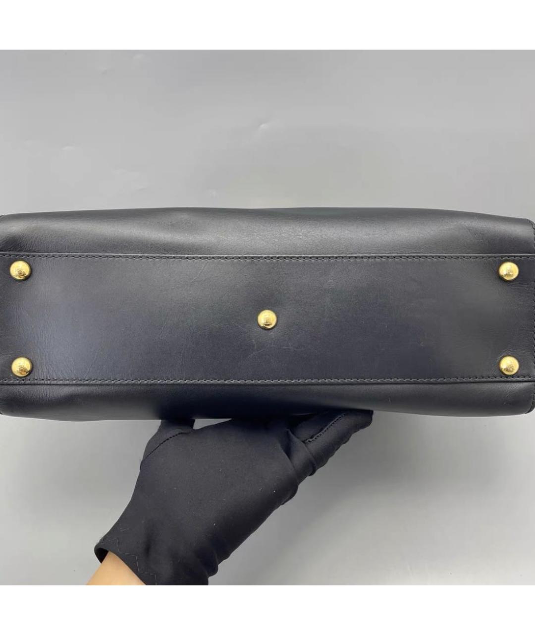 FENDI Черная кожаная сумка через плечо, фото 3