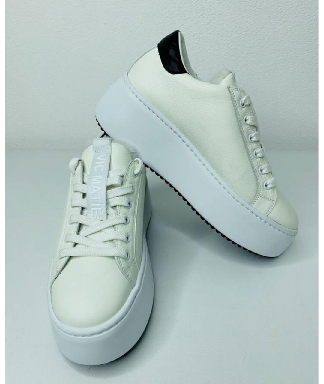 VIC MATIE Белые кожаные кроссовки, фото 2