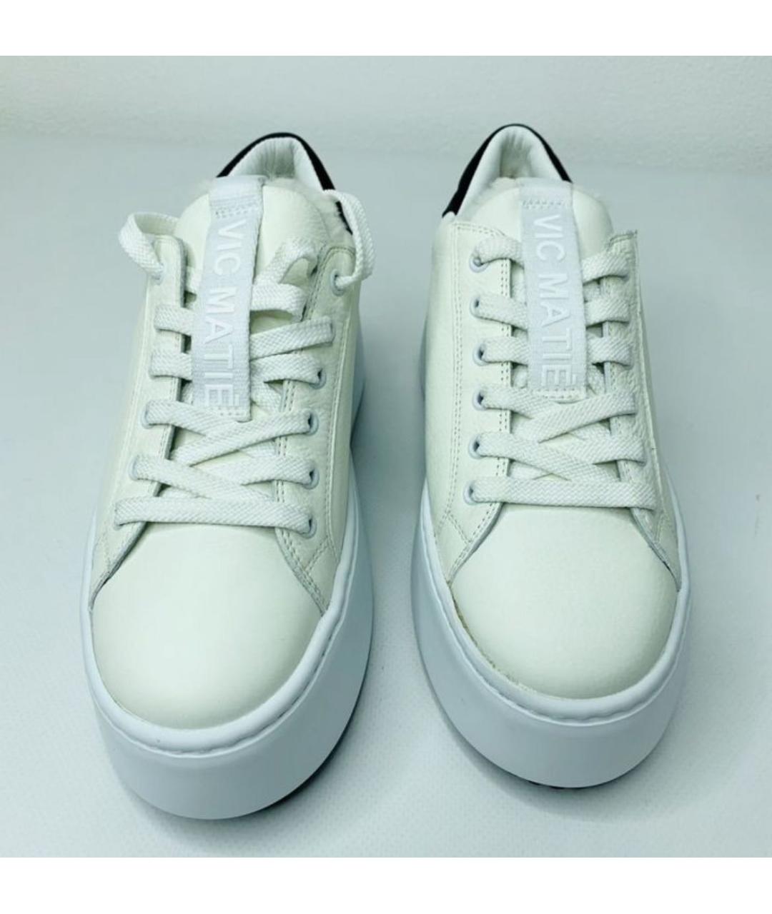 VIC MATIE Белые кожаные кроссовки, фото 3