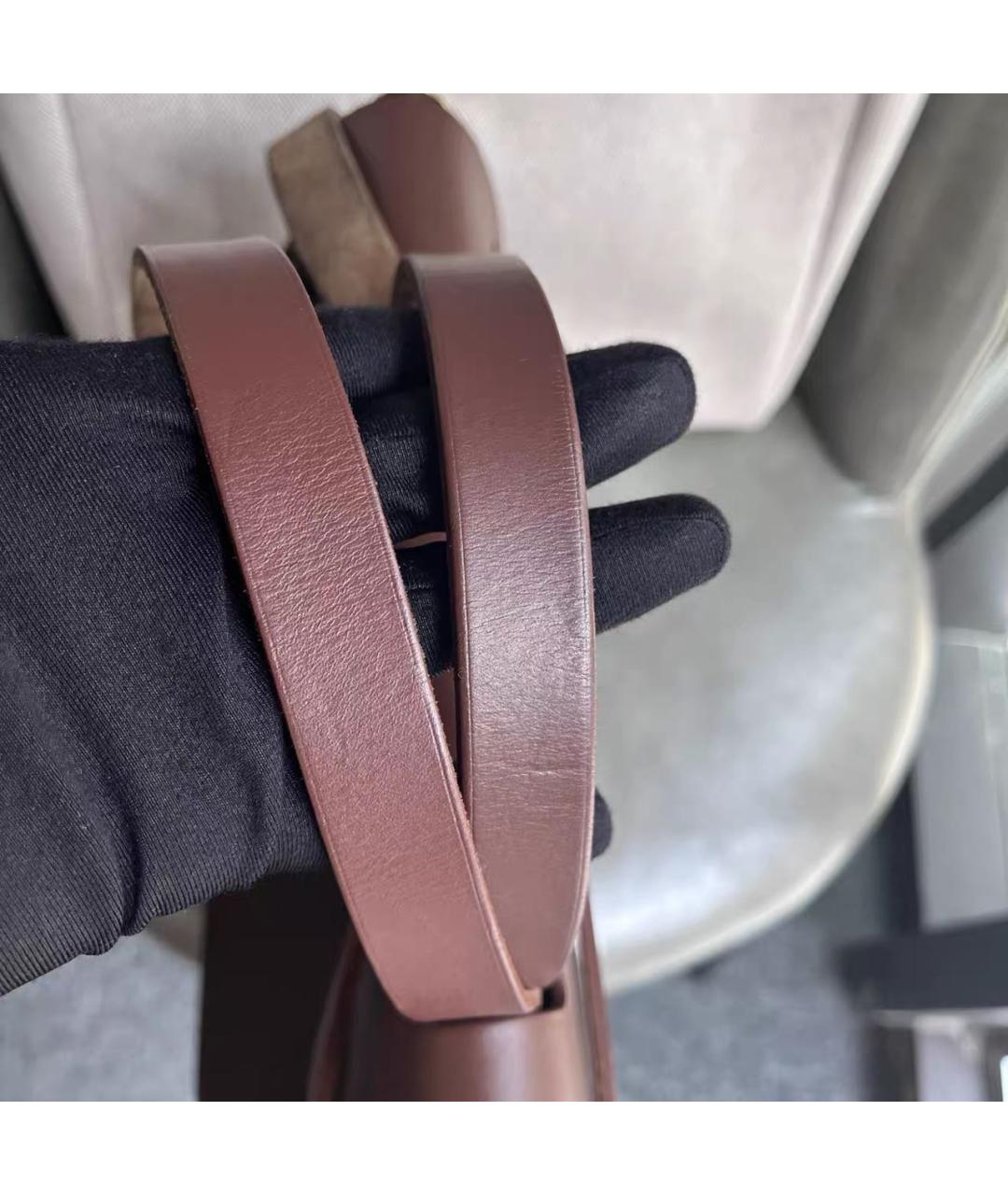 HERMES Коричневая тканевая сумка через плечо, фото 7