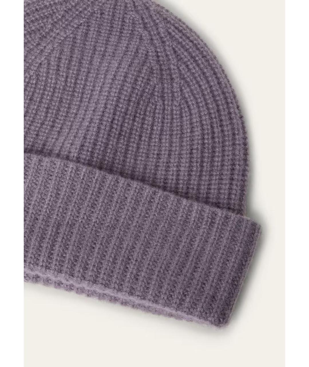 LORO PIANA Фиолетовая кашемировая шапка, фото 3