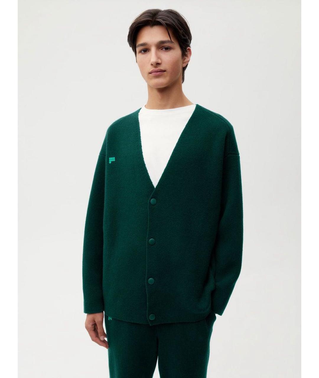 THE PANGAIA Зеленый кашемировый кардиган, фото 2