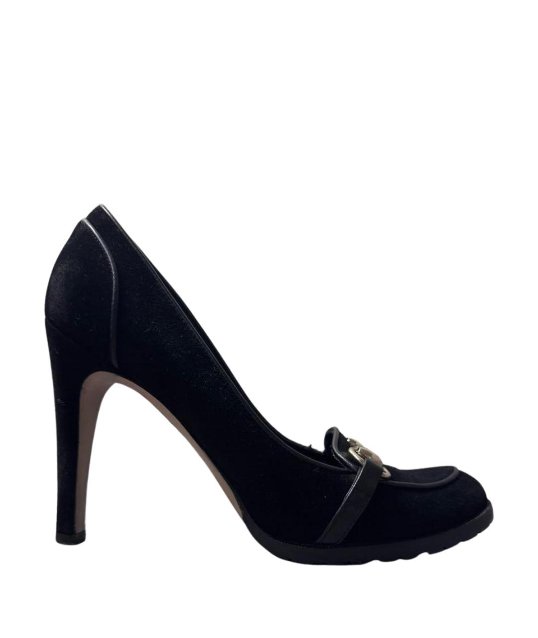 GUCCI Черные замшевые туфли, фото 1