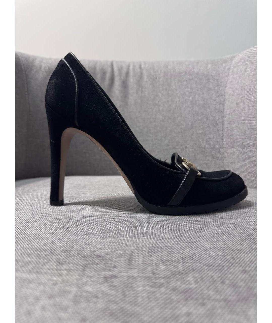 GUCCI Черные замшевые туфли, фото 9