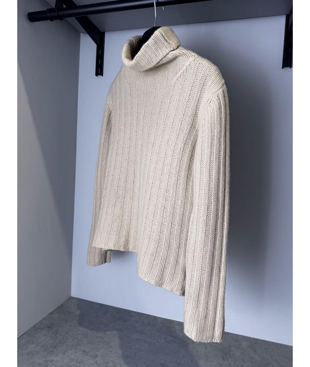 BURBERRY Бежевый кашемировый джемпер / свитер, фото 2