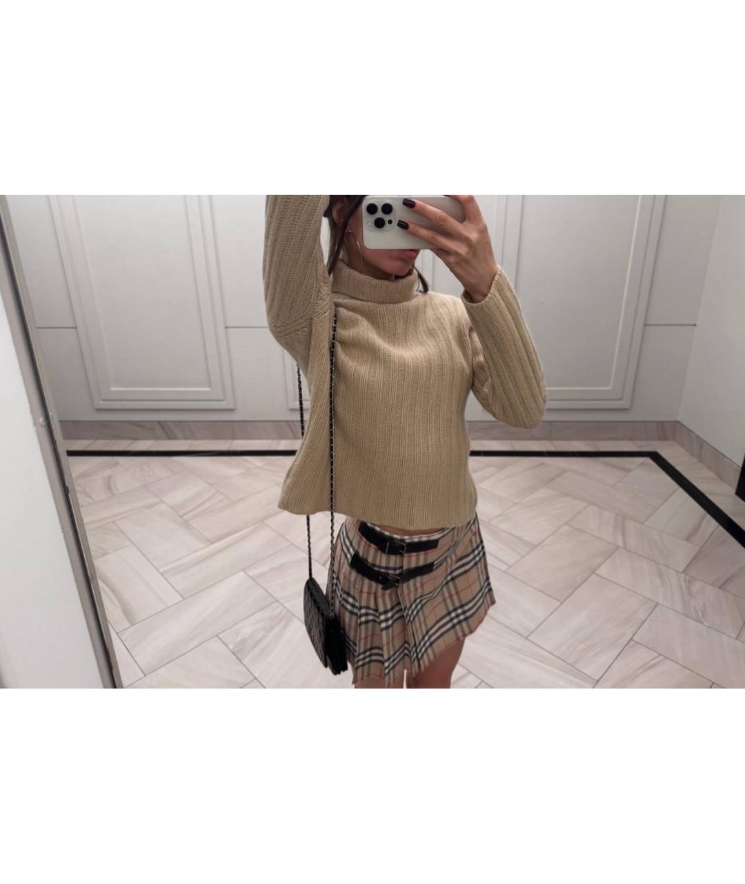 BURBERRY Бежевый кашемировый джемпер / свитер, фото 5