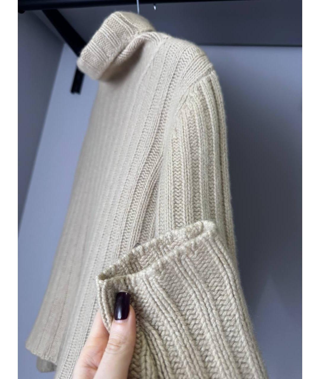 BURBERRY Бежевый кашемировый джемпер / свитер, фото 4