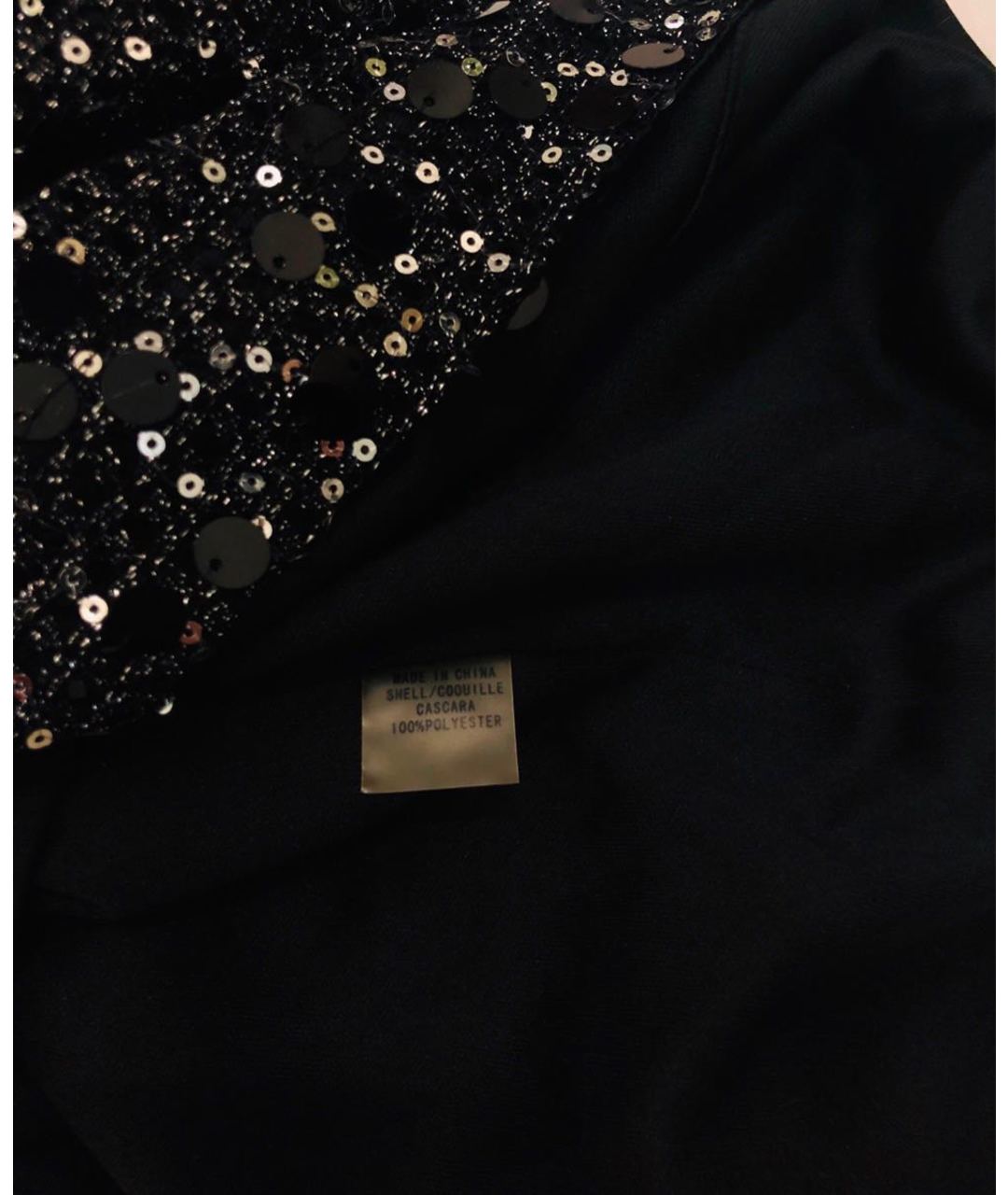 CALVIN KLEIN Черное полиэстеровое коктейльное платье, фото 7
