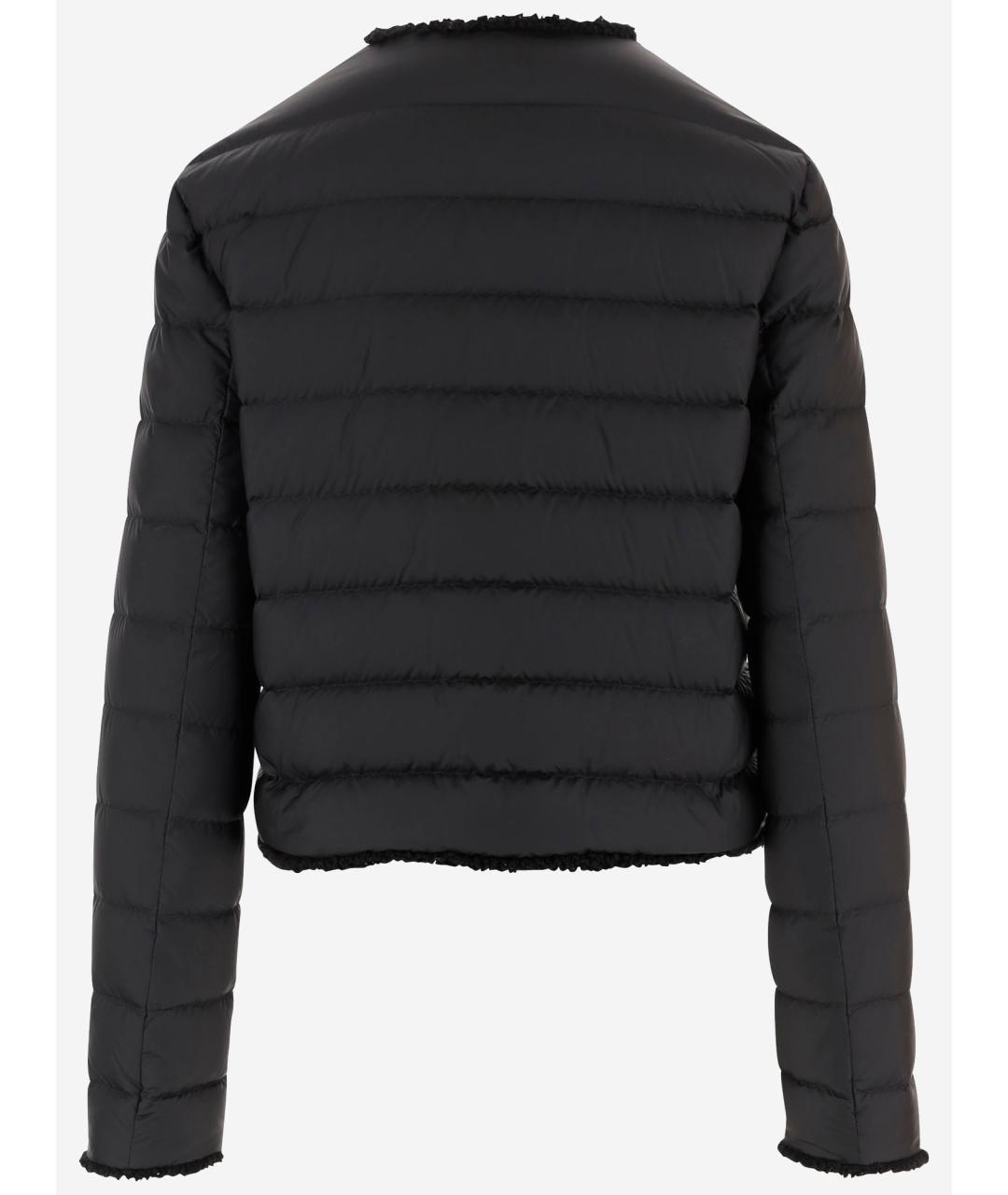 MONCLER Черный полиамидовый пуховик, фото 2