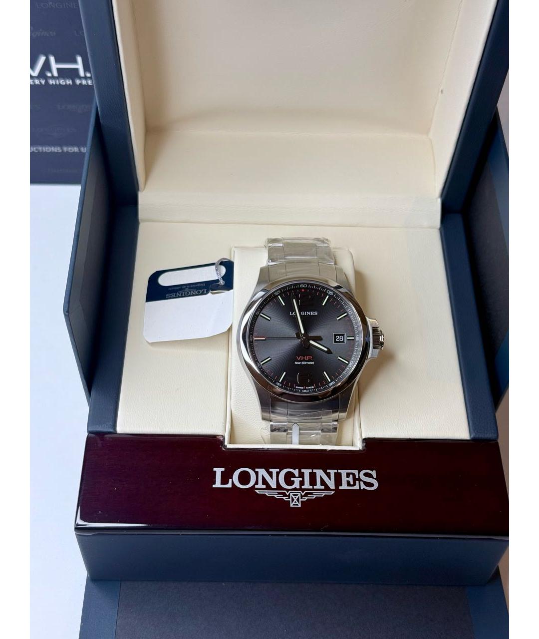 LONGINES Серебряные стальные часы, фото 3