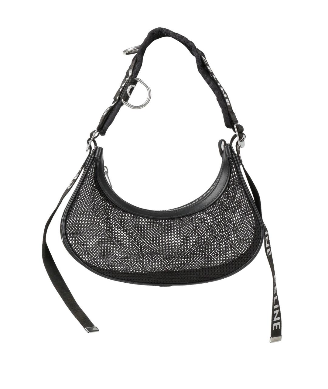 CELINE Черная тканевая сумка с короткими ручками, фото 1