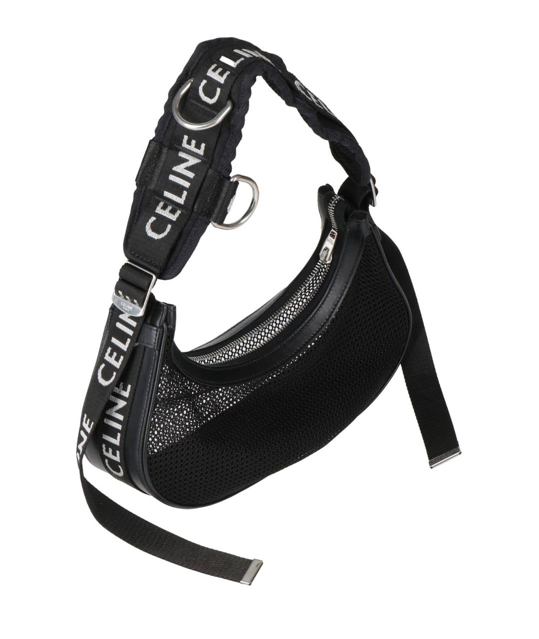 CELINE Черная тканевая сумка с короткими ручками, фото 2