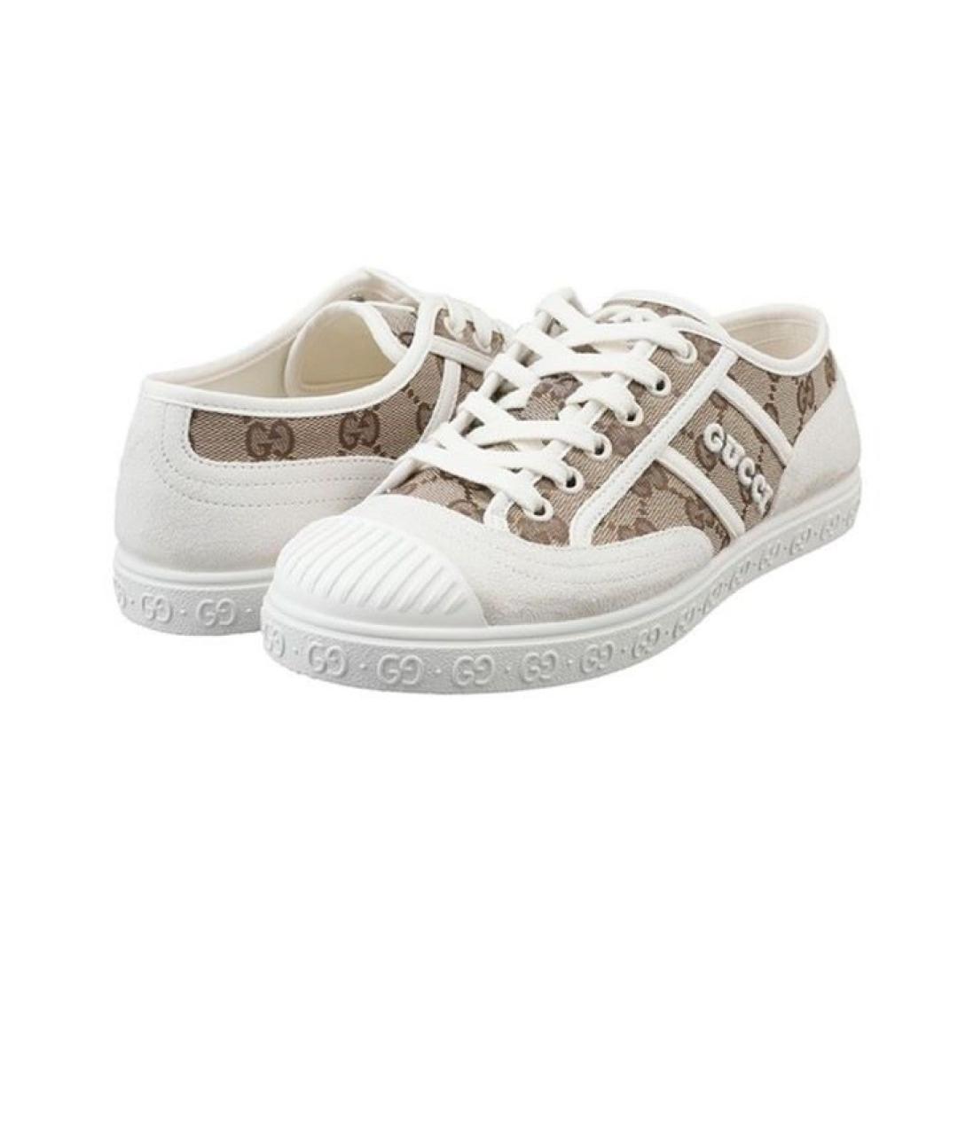 GUCCI Бежевые низкие кроссовки / кеды, фото 3