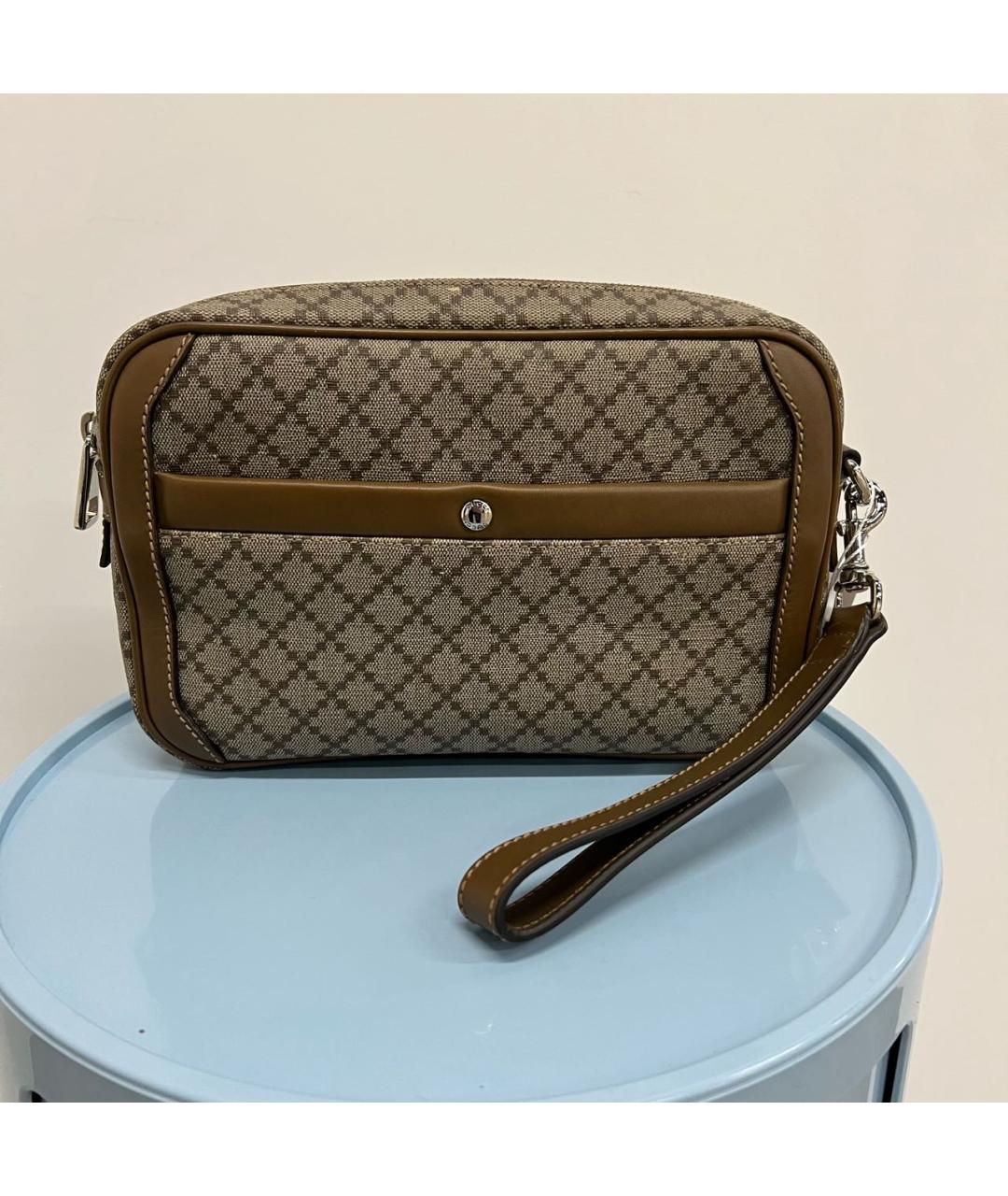 GUCCI Коричневая кожаная барсетка, фото 9