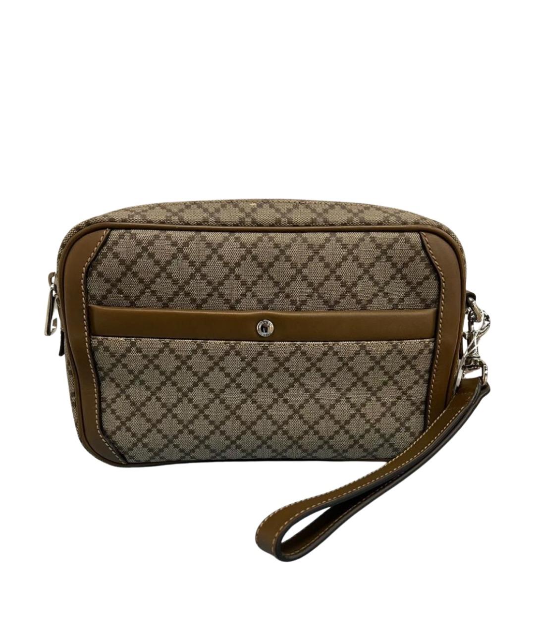 GUCCI Коричневая кожаная барсетка, фото 1