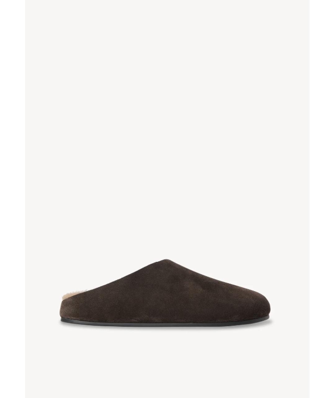 THE ROW Коричневые замшевые сабо, фото 4