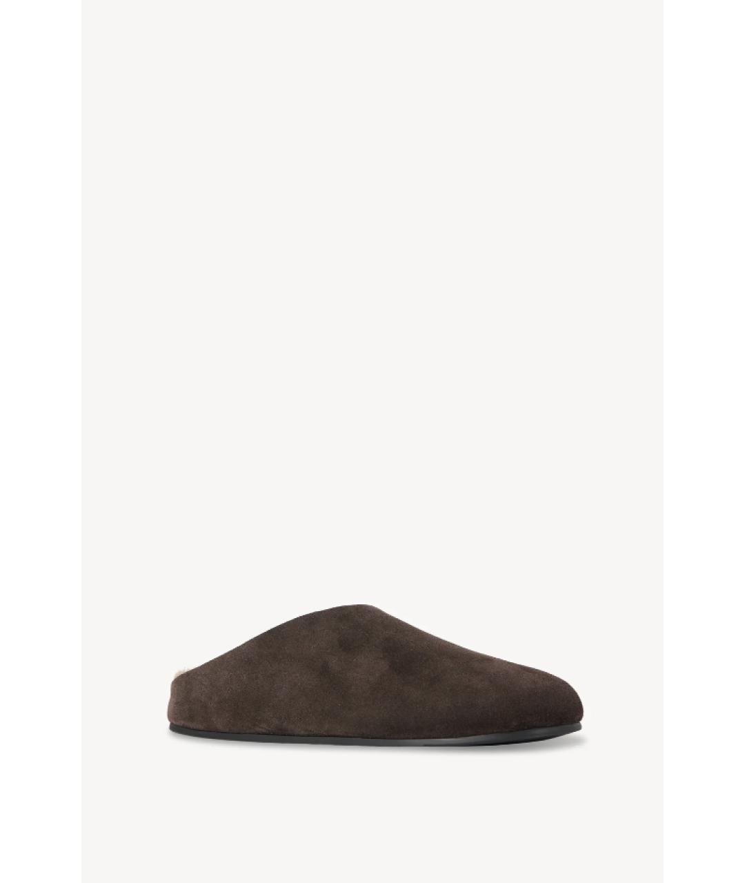 THE ROW Коричневые замшевые сабо, фото 2