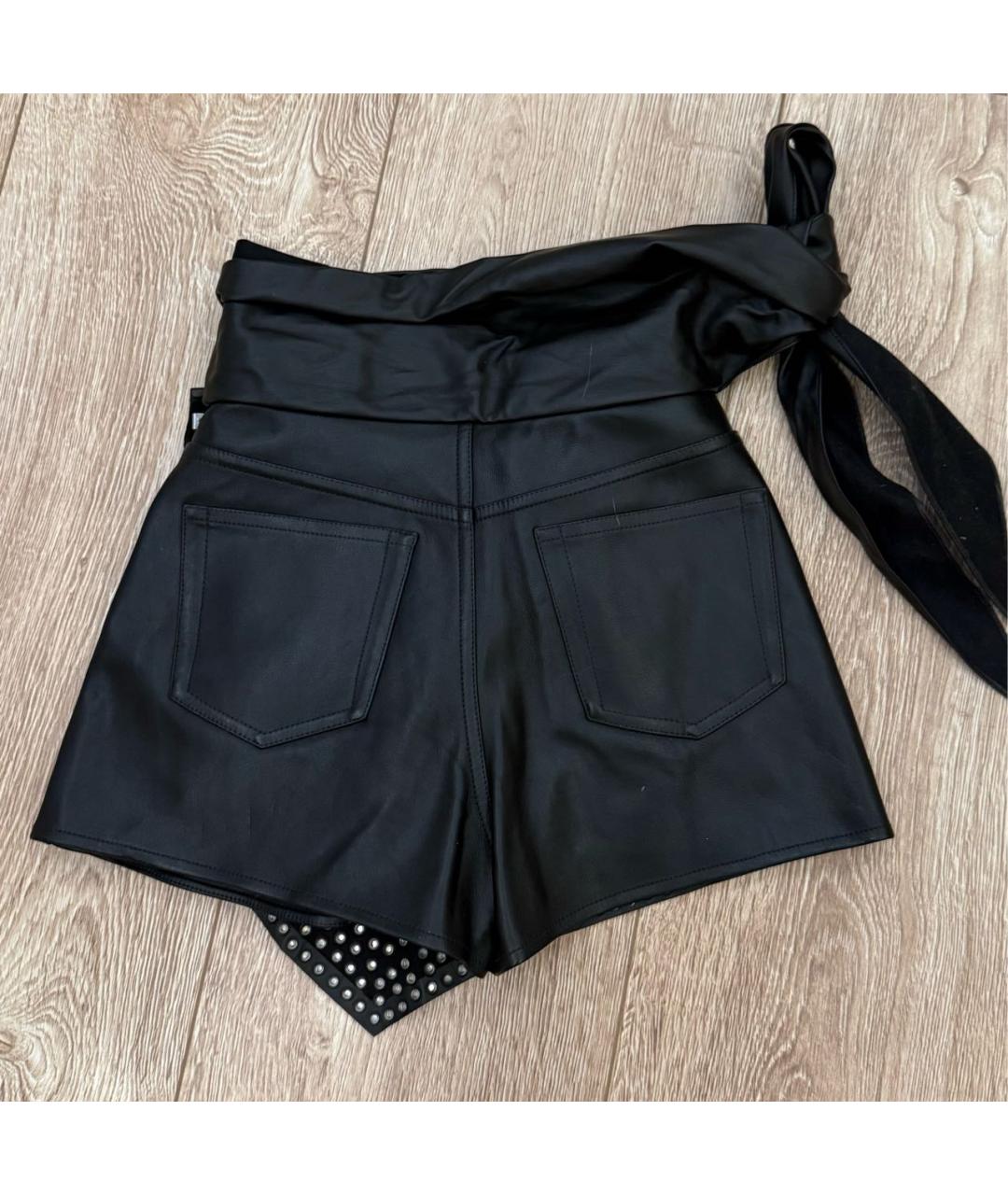 ALEXANDER WANG Черная полиэстеровая юбка-шорты, фото 2