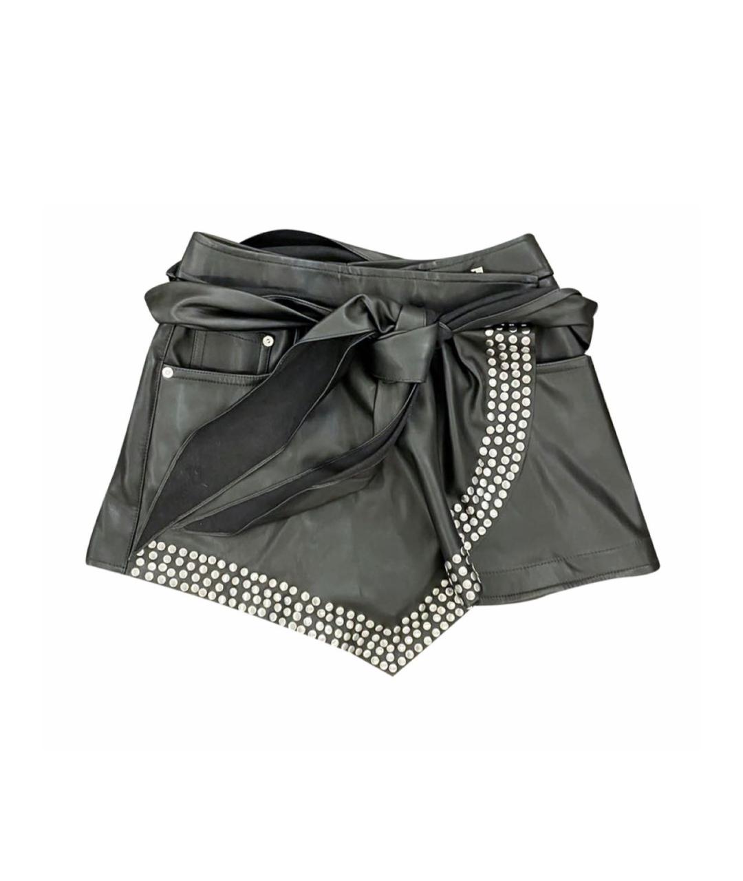 ALEXANDER WANG Черная полиэстеровая юбка-шорты, фото 9