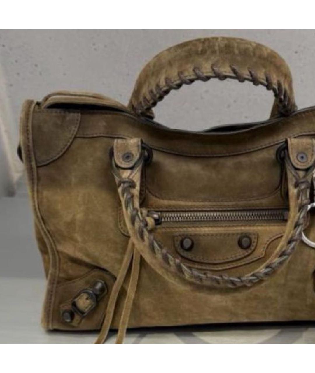 BALENCIAGA Хаки сумка тоут, фото 2