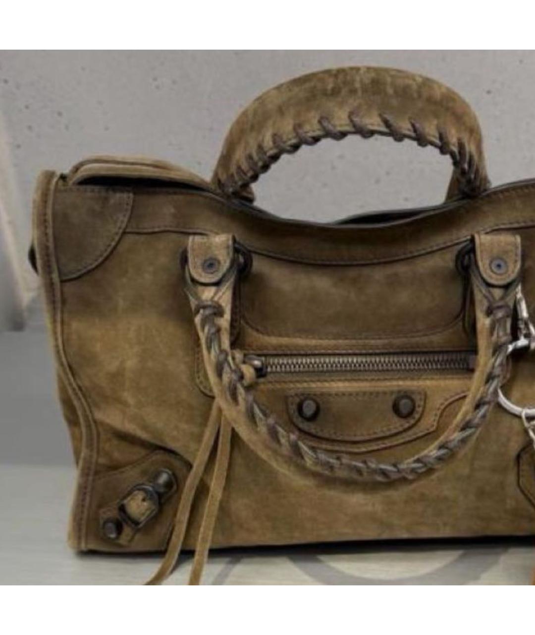 BALENCIAGA Хаки сумка тоут, фото 1