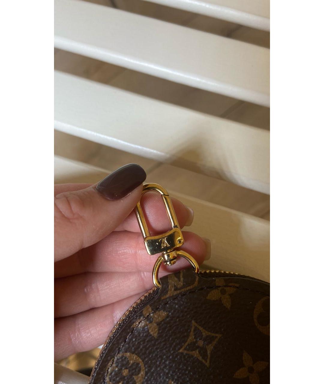 LOUIS VUITTON Коричневый кожаный кошелек, фото 6