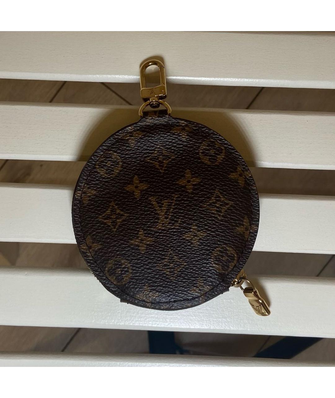 LOUIS VUITTON Коричневый кожаный кошелек, фото 2