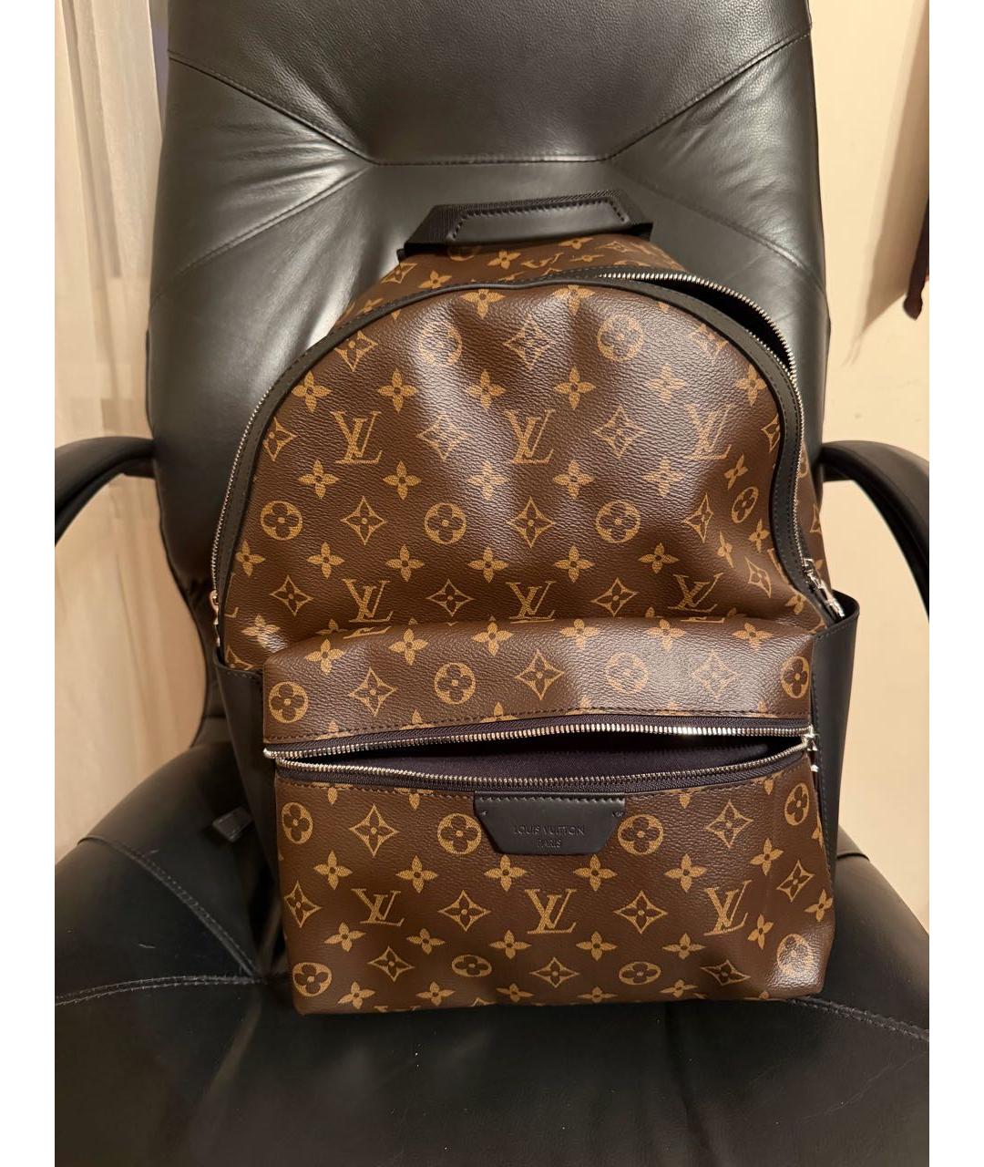 LOUIS VUITTON Коричневый кожаный рюкзак, фото 8