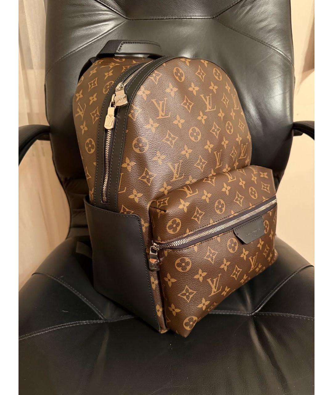 LOUIS VUITTON Коричневый кожаный рюкзак, фото 2