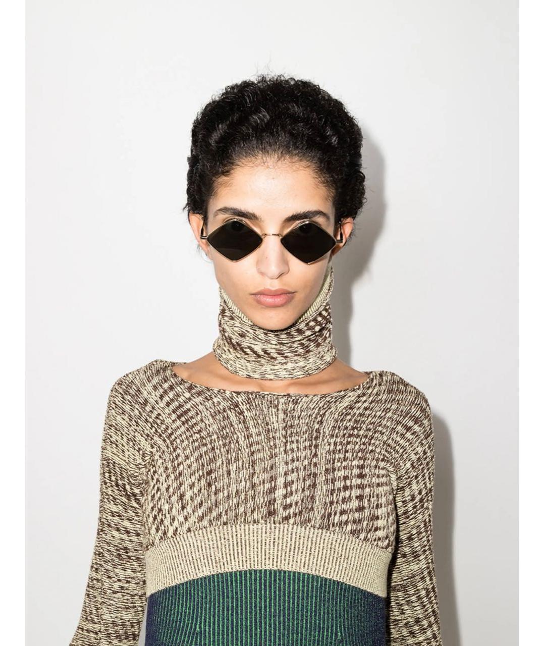 SAINT LAURENT Серебряные металлические солнцезащитные очки, фото 5