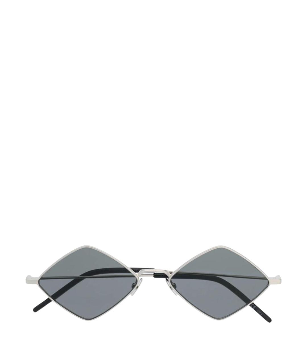 SAINT LAURENT Серебряные металлические солнцезащитные очки, фото 1